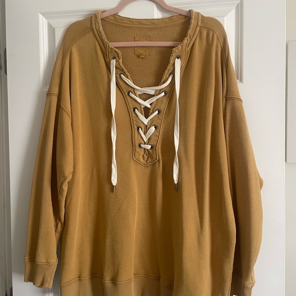 AERIE Lace-Up Sweatshirt